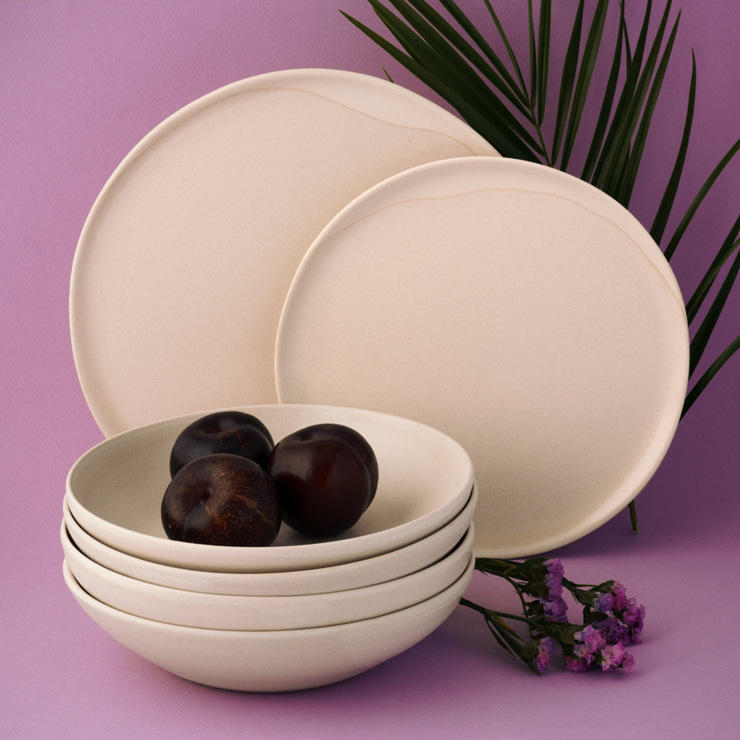Orijana Beige Plates
