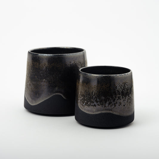 Liana Black-Silver Cups